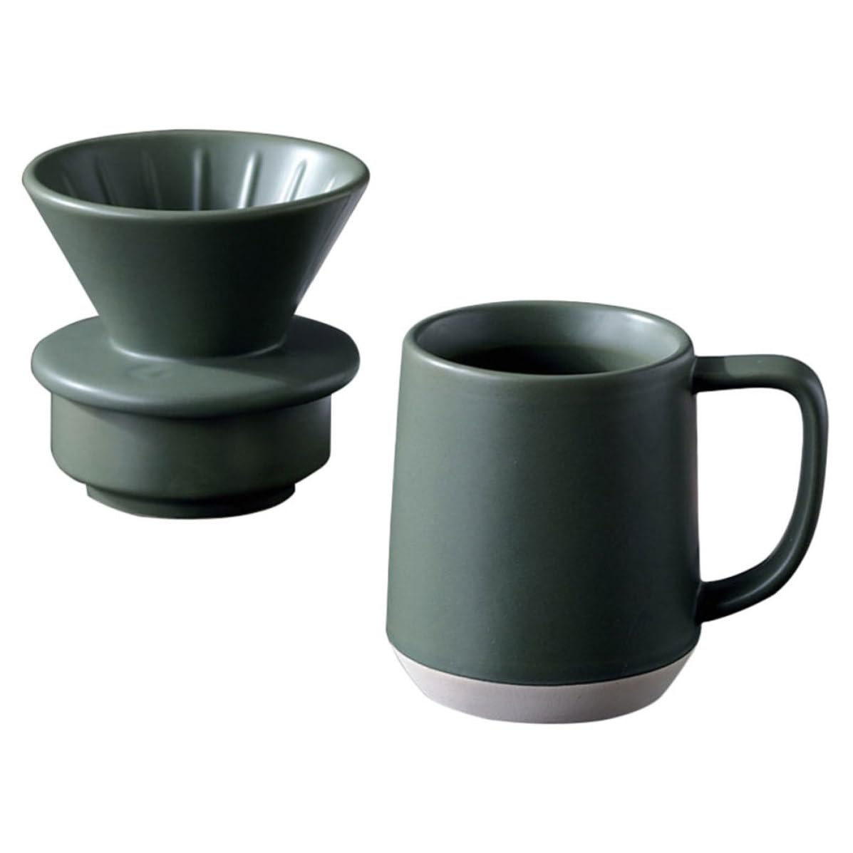 PRETYZOOM Taza de Filtrado de Café Función de Cerámica Verde Filtro Fino y Diseño Portátil de Forma Práctica preparar para Leche