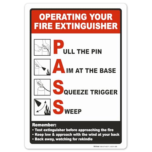 Panneau Operating Your Fire Extinguisher Brimar en vinyle InfiniStick durable