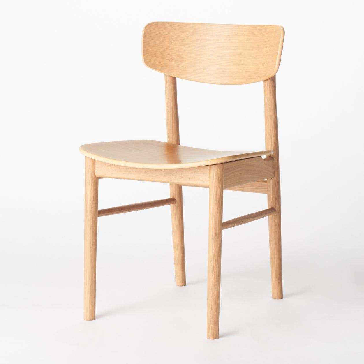 Amazon｜無印良品 ラウンドチェア・オーク材 幅45×奥行51×高さ77cm 