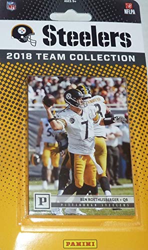 Pittsburgh Steelers 2018 Panini NFL Football Komplettset Mint 12 Karten Team Set mit Ben Roethlisberger, Le'Von Bell, Mason Rudolph Rookie Karte plus
