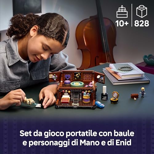 Wednesday Appartamento di Mano - Giocattolo da Esposizione con Mini Bambolina di Enid, Figura di Mano e Accessori - Regalo per Bambine e Bambini Fan della Serie TV da 10 Anni in su - 76785 - Lego - Immagine 3