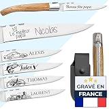 KDO MAGIC Couteau personnalisé - Lame avec prénom gravé - Manche en...
