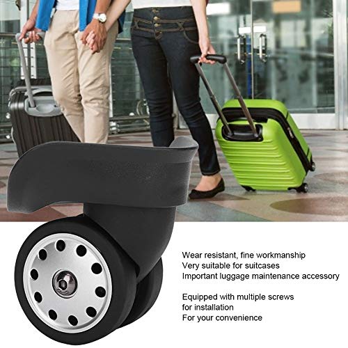 BestAlice 2Pcs Luggage Wheels Replacement, Luggage Swivel Wheels, Suitcase Wheels for Luggage, A88 Black Luggage Multihole Wheel Universal Suitcase Replacement Outdoor Supplies2