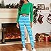 Christmas Leggings for Women Stretchy Soft High Waisted Yoga Pants Casual Striped Workout Cute Xmas Graphic Tights