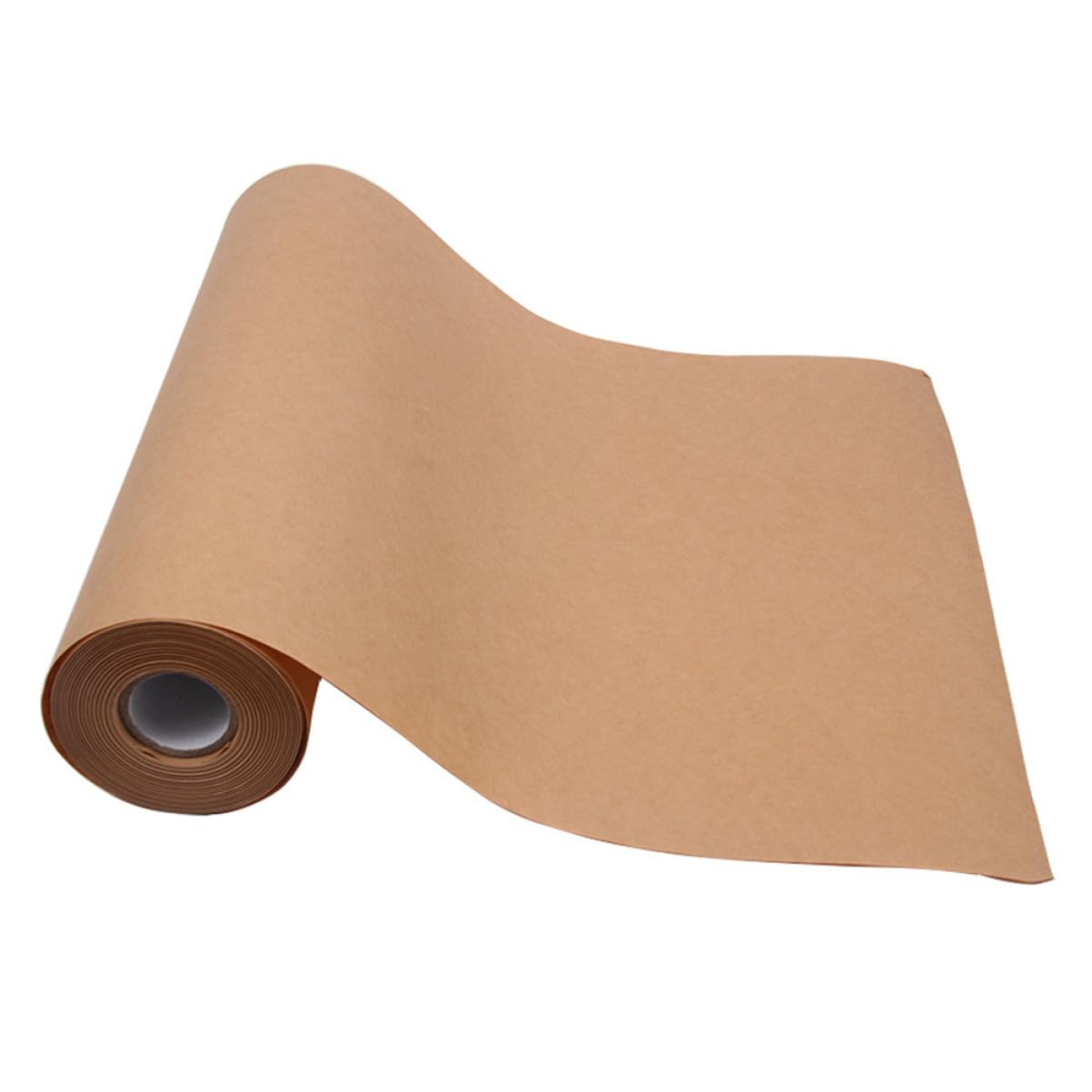FONDOTIN Papier Kraft D'emballage Décoratif 45 Cm X 30 M, Rouleau Kraft Brun Naturel, pour Artisanat Créatif et Emballage Présents, Adapté aux Bouquets et Décorations de Noël