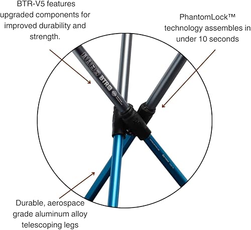Miniatura 5 de Hillsound BTR Taburete para mochilero y senderismo ultraligeros, sillas de camping ligeras, asiento compacto portátil para exteriores