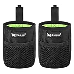 Lanjue 2 Pieces Small Dog Treat Bags, Black Dog Treat Pouch with Waist Belt Clip 600D Oxford Cloth Dog Walking Bag Treat Pouch for Dog Training