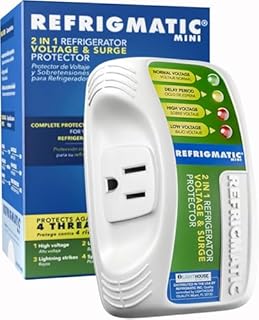Refrigmatic WS-36300 Electronic Voltage & Surge Protector for Refrigerators Up to 27 cu. ft. Protect Your Refrigerator Against High and Low Voltage, Brownouts and Spikes.