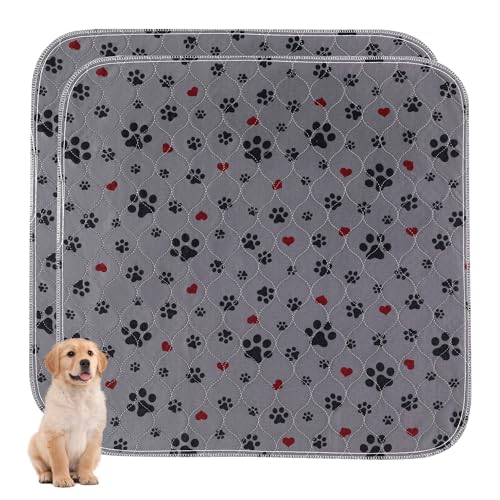Image of Washable Pee Pads for Dogs,2 Pack Extra Large 36 inchx36 inch Super Absorbent Reusable Puppy Pads,Non-Slip 100% Waterproof Dog Pee Pads,Pet Training Pads for Couch, Crate,Potty Training,Floor