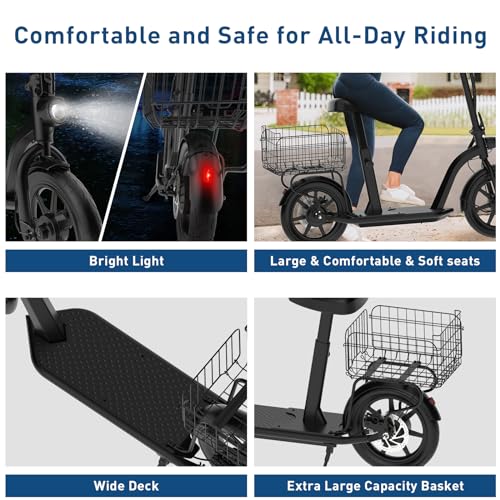 Image of Hiboy VE1 PRO /ECOM 14 Electric Scooter - 500W /450W Motor Electric Scooter for Adults - 16 inch /14 inch Pneumatic Tires - 31 Miles Long Range & 23 /22Mph Folding Commuter Escooter
