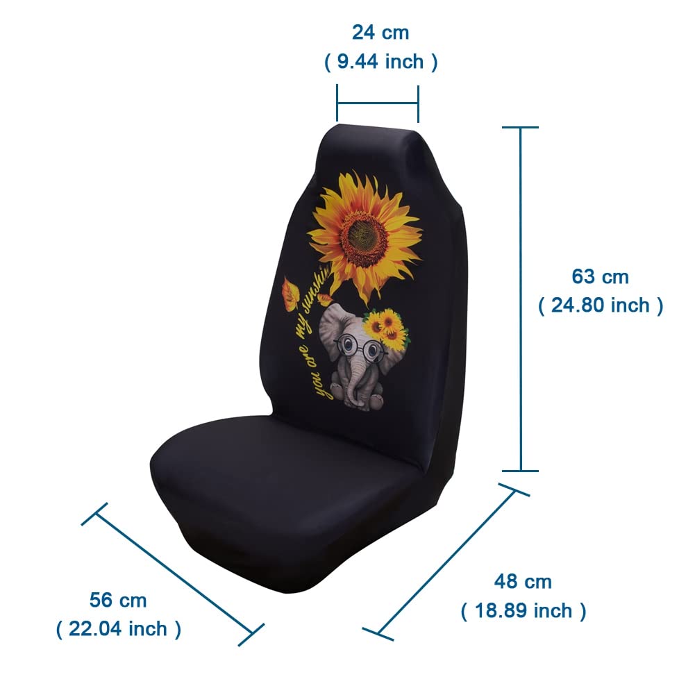 JSCARLIFE Coprisedile auto impermeabile di alta qualità, 100% lavabile e rimovibile antiscivolo per seggiolino auto, protezione per sedile anteriore auto, compatibile con il 95% auto (stile nero 1