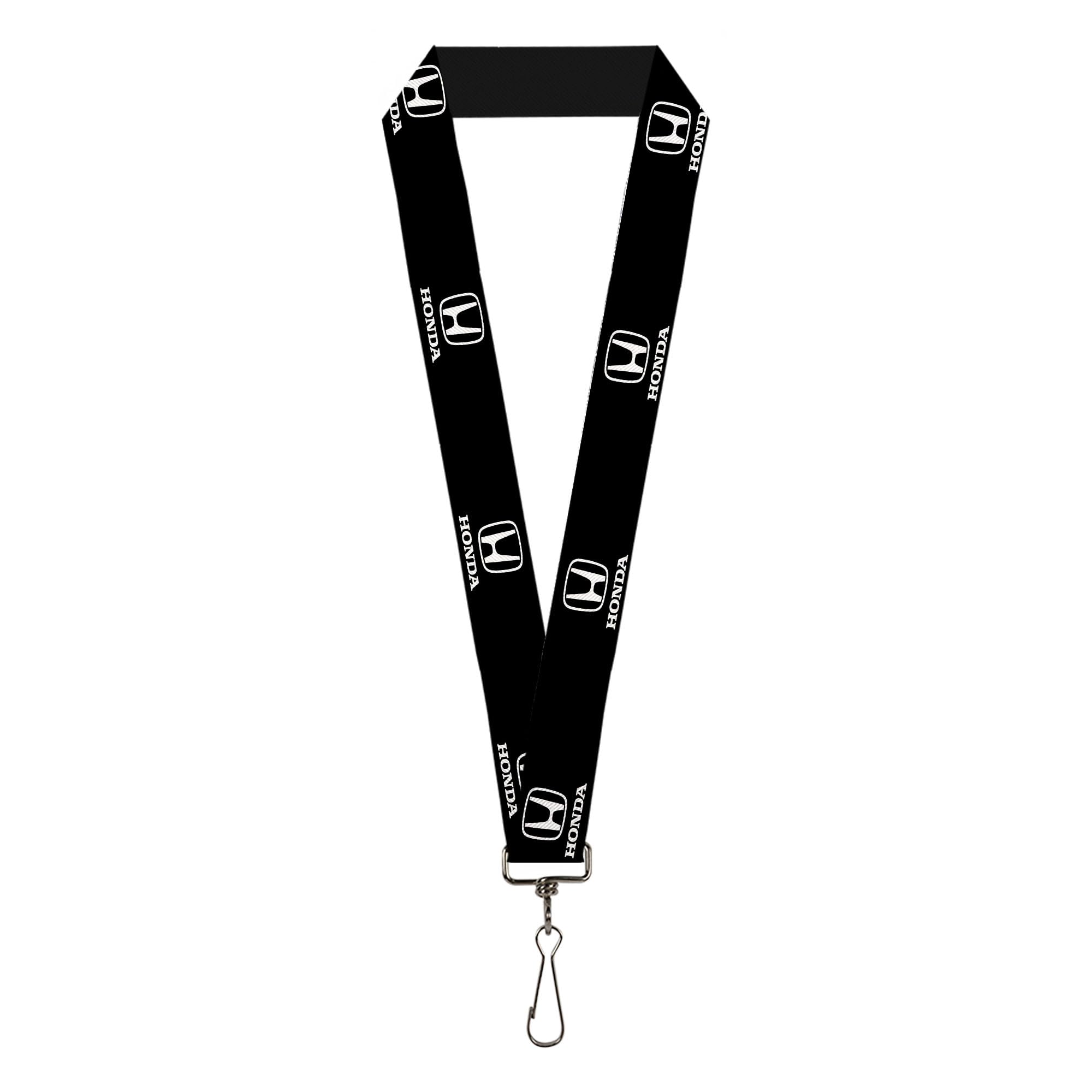 Buckle-Down Lanyard-1.0"-Honda Logo Black/White, Black, One size