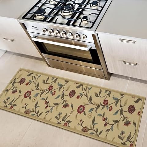 Ottomanson Contemporary Leaves Design Runner Rug Cover