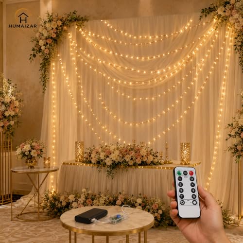Image of HUMAIZAR 5m 50 LED USB Fairy Lights with Remote, 8 Modes, Warm Yellow