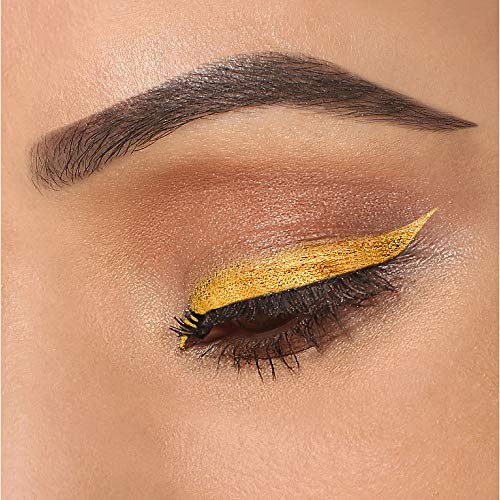 Image of Lakme Ultimate Glam Eye Liner, Semi Matte, Quick drying, Water resistant & Smudgeproof Eye Liner, Golden, 9ml