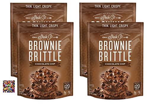 Chocolate Chip Brownie Brittle Sheila G's Bundle - 16 Oz Each Bag - Comes With Stone Cove Firdge Magnet - Choose 2, 3, Or 4 Pack (4 Pack) #TOP24