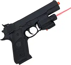 Pistola de Brinquedo Airsoft Esportivo 6mm com LED, Laser e 1000 Bolinhas
