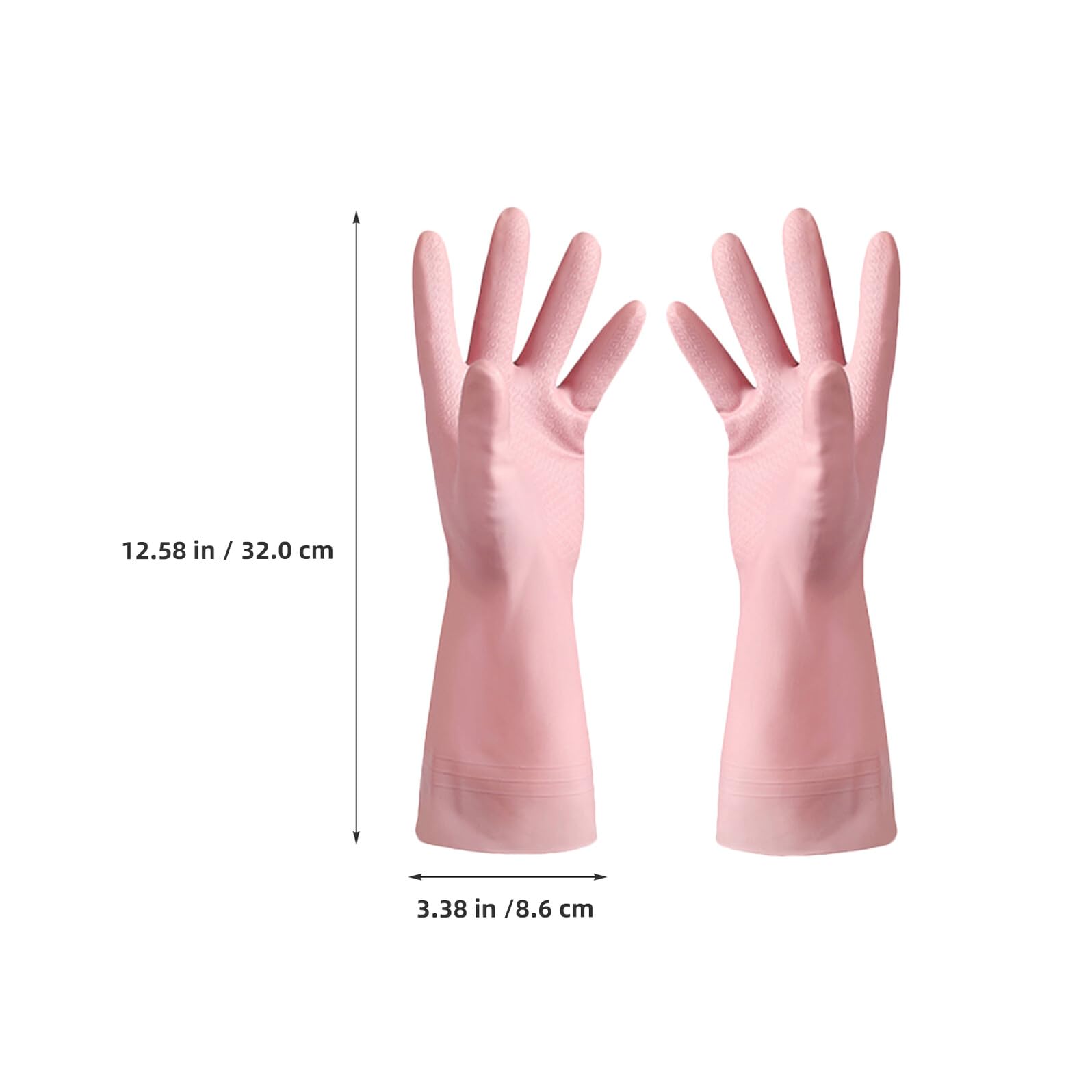 6 Paia Guanti da Cucina Impermeabili Riutilizzabili in PVC Antiscivolo Guanti Flessibili per Pulizia Piatti Protezione Mani per Cucina Lavaggio e Pulizie Domestiche