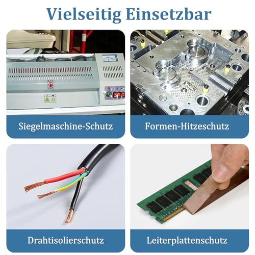 Misuyue Teflonband Klebeband, Hitzebeständiges Klebeband 15mm x 10M, 0,18mm Dicke PTFE Glasgewebeband für Vakuumiermaschine Impulsversiegeler, Hitzebeständiges bis 300℃ (Braun)