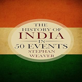 The History of India in 50 Events Audiolibro Por Stephan Weaver arte de portada