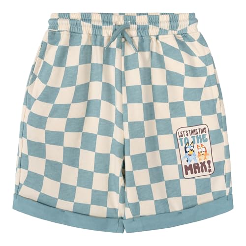 Image of Bluey Drop Shoulder T-Shirt and Shorts Outfit Set Toddler to Big Kid Sizes (2T - 10-12)
