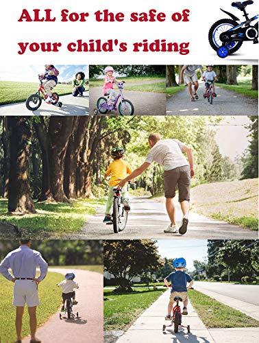 Training Wheels, Bicycle Training Wheels For Kids Boys Girls, Heavy Duty Rear Bicycle Stabilizers Mounted Kit For 12 14 16 18 20 Inch Bike (Dark Blue) #TOP6