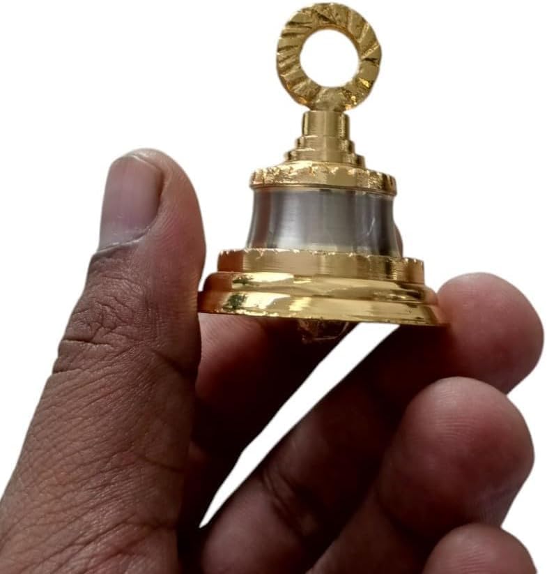 Miniatura 3 de Campanas de latón chapado en plata de 2 pulgadas, decoración de Navidad, cascabel, cascabel, manualidades, decoración de Navidad, decoración del