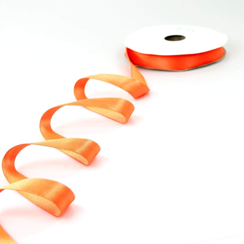 ItemWidth Ruban de satin Orange fluo 20 mm Longueur 500 m