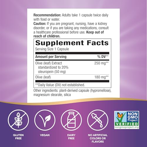 Nature's Way Olive Leaf, Premium Extract, Supports Heart Health*, 60 ct - image 5