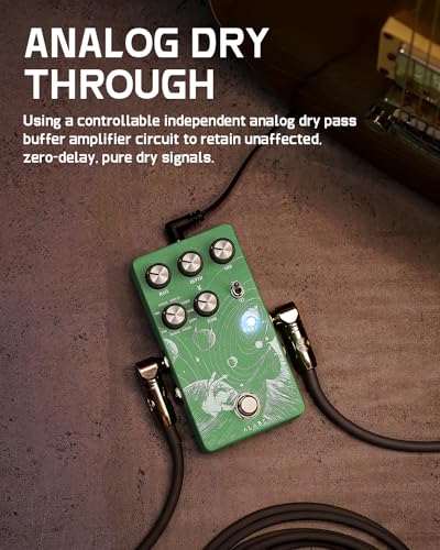Image of ALABS NOVADRIFT Modulation Pedals for Electric Guitar,Vibe Chorus Phaser Rotary Flanger Tremolo Ring,Analog Dry Through,Tap Tempo,True Bypass
