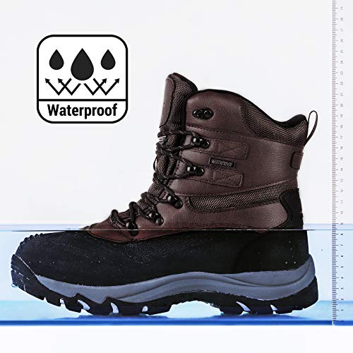 NORTIV 8 Men's Insulated Waterproof Construction Rubber Sole Winter Snow Ski Boots3