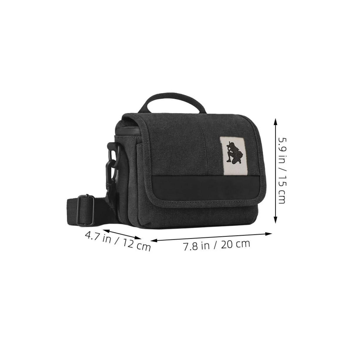 TEHAUX Shoulder Strap Camera Bag Multi Functional Canvas Case for Mirrorless Cameras Protective Pouch with Easy Closure Portable Storage for Photography Equipment