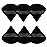 Pimoys 6 Pcs Powder Puff Face Soft Triangle Makeup Puff Velour Makeup Sponge Stocking Stuffers for Loose Powder (Black)