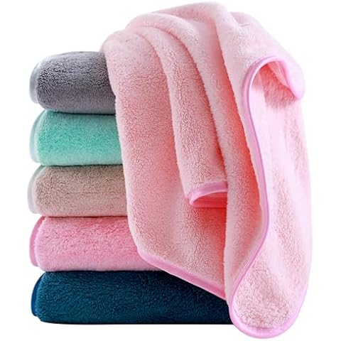 Cosy Family 6 Pack Ultra Soft Microfiber Absorbent Hand Towel, Silk Hemming Towels for Bathroom - Quick Drying - Perfect for Bath, Fitness, Gym, Shower, Hotel, and Spa - 16x28 Inch, Light Color Cover