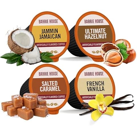 Barrie House Flavored Variety Pack Single Serve Coffee Pods, 96 Pack | Compatible with Keurig K Cup Brewers | 100% Arabica | Artificially Flavored Cover