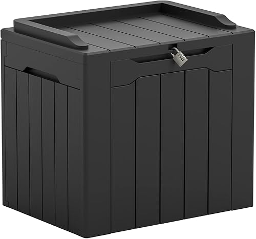 Miniatura 5 de Greesum 82 Gallon and 31 Gallon Resin Deck Boxes Large Outdoor Storage Bundle for Patio Furniture, Garden Tools, and Pool Supplies