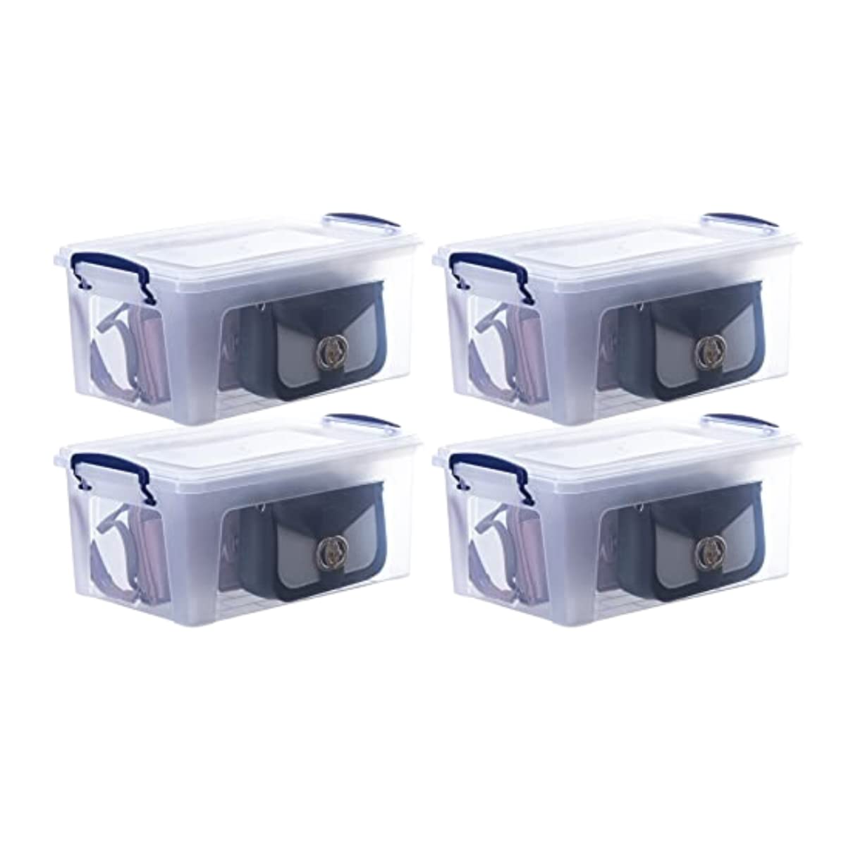 Photo 1 of Superio Clear Storage Boxes with Lids, Plastic Container Bins for Organizing, Stackable Crates, BPA Free, Non Toxic, Odor Free, Organizers for Home, Office, School, and Dorm (9.5 Quart, 3 Pack) 9.5 Quart 3 Pack