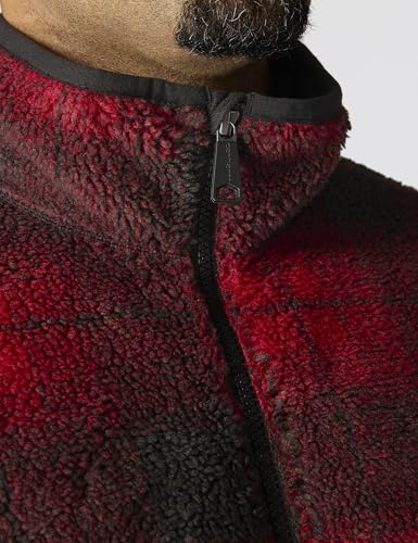 Carhartt Men's Loose Fit Fleece Pullover, Industry Red Ombre Plaid, Medium - image 4