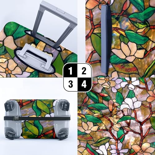 Travel Luggage Cover Suitcase Protector Scratch-Resistant Fit Not Included Suitcase Magnolia Window Film XL-30-32in4