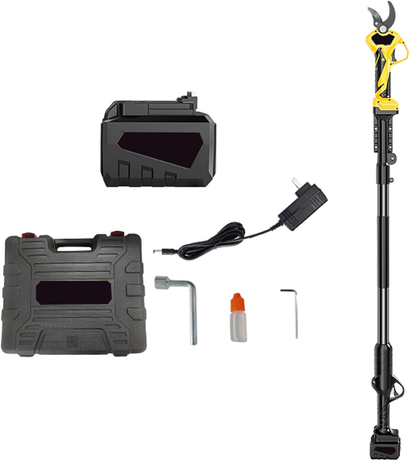 Electric Pruning Shear, Cutting Diameter 50mm, Professional Power Garden Pruners with LED Display, 2Ah Rechargeable Lithium Battery, for Tree Branch, Garden. ()