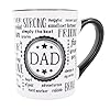 Cottage creek dad mug 16 oz black and white gift boxed typography ceramic dad coffee cup coffee mugs for daddy gifts for dad from daughter son kids for father day dad gifts for men  urban country home decor