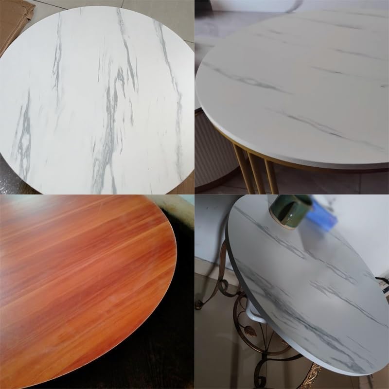 SYYXHC 16in Replacement Table Top for Dining Room Living Room, Round Dining Countertop 40cm-90cm Diameter, Outdoor Patio Wooden Tabletop(Natural Wood,40cm/15.7in)