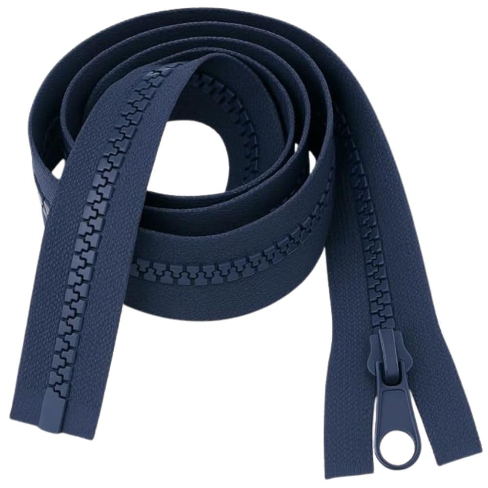Giddy Square Navy 26" (66Cm) Chunky Zip - Heavy-Duty Open-Ended Separating