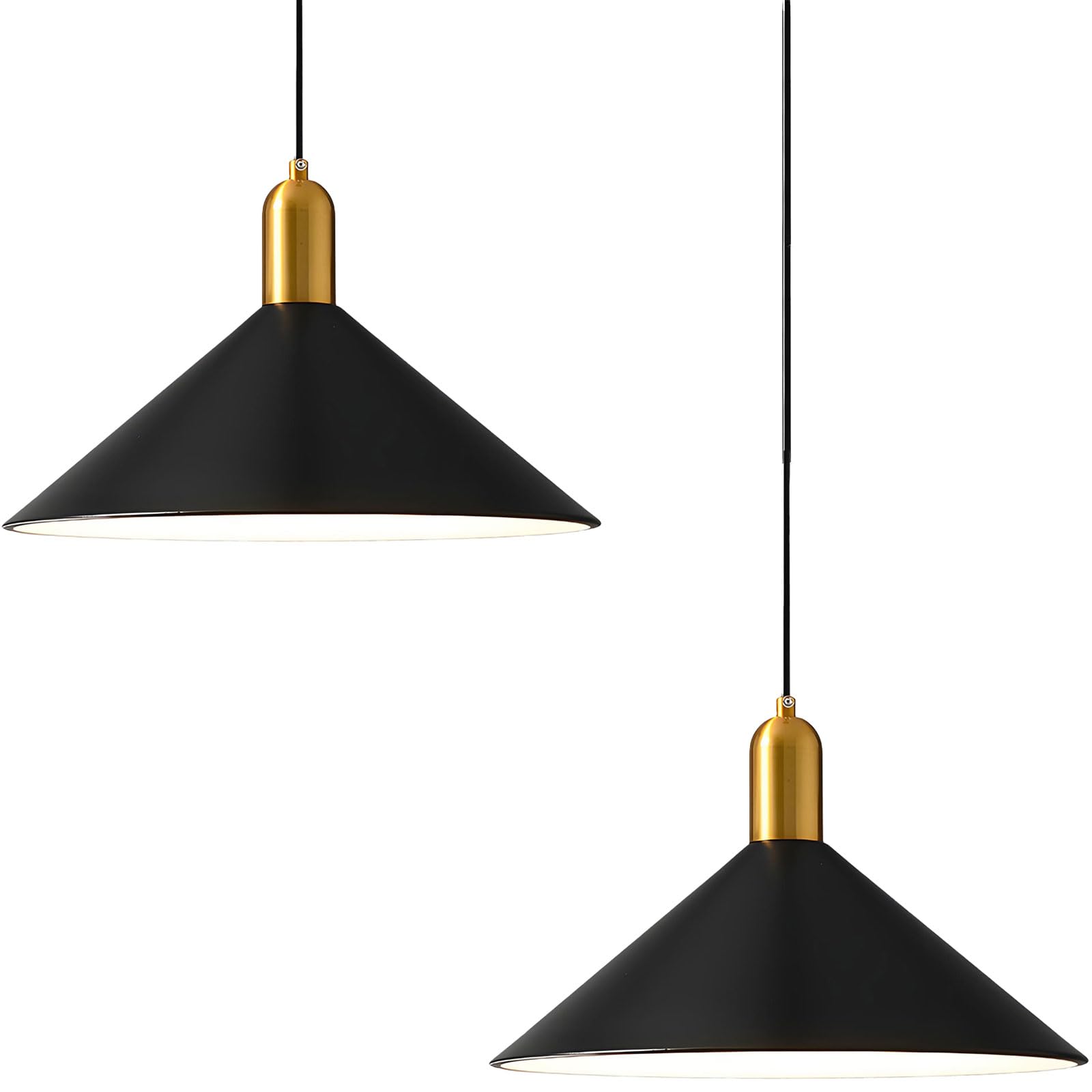 Lampada a sospensione lampadario telecomando plafoniera nera in un set di lampadine LED RGB
