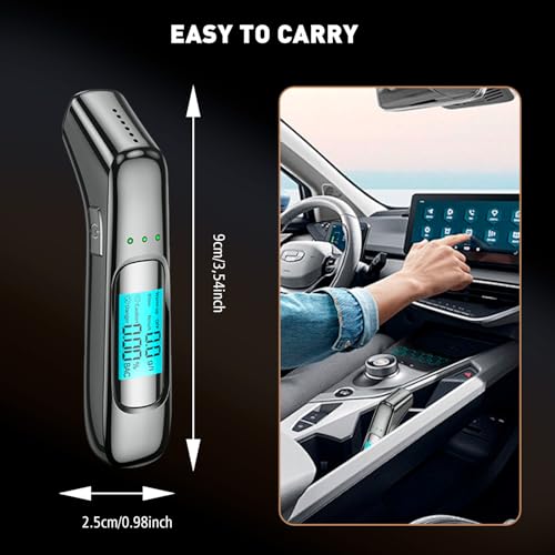 Image of TecoKart Alcohol Testing Machine, Portable Breathalyzer Machine with LCD Digital Screen, Non-Contact Design, USB Rechargeable Drink and Drive Checking Machine