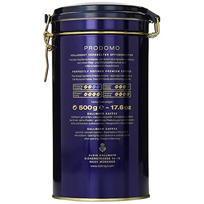 Dallmayr Prodomo Ground Coffee Gift Tin, Blue, 17.6 Ounce