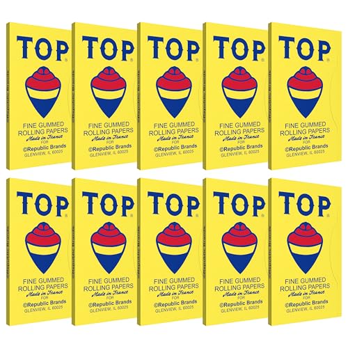 TOP - Single Wide Rolling Papers - 10 Booklets with 100 Leaves per Booklet
