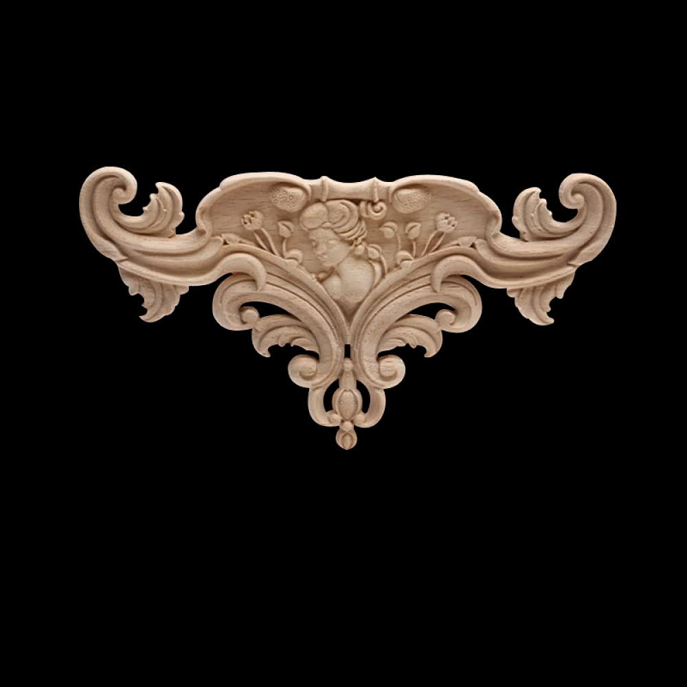 Moulure d'angle en bois de caoutchouc sculpté style grand siècle