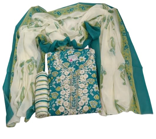 Shree Paras Creation Women's Soft Cotton Flower Ball Printed Salwar Suit Dress Material With Cotton Dupatta | Unstitched Traditional Suit Set for Girls-picture-11