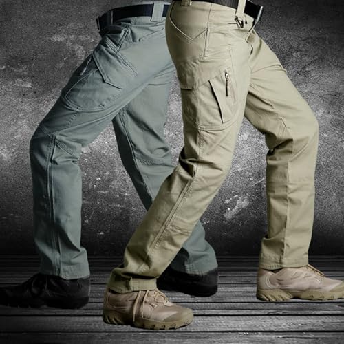 Stafeny Herren Cargo Regular Hosen Army Combat Work Hosen Military Tactical Casual Multi Pockets Walking Kletterhosen Schwarz L